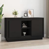 Dressoir 102x35x60 cm bewerkt hout zwart - thumbnail