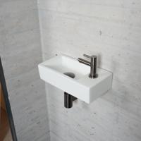 Wiesbaden Fonteinset Mat Wit Color Gun Metal - thumbnail