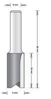 Hikoki Accessoires 8 Mm Groeffrees 8X25/80 - 754058 - thumbnail