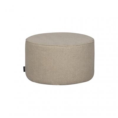 WOOOD Poef 'Sara' Laag, Teddy, kleur Off White