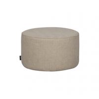 WOOOD Poef 'Sara' Laag, Teddy, kleur Off White - thumbnail