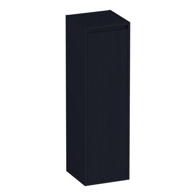 Brauer Adore - Wavy - Hoge Kast - 120 cm - 1 Deur - Greeploos - Rechtsdraaiend - Mat Zwart