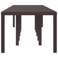 Tuintafel 350x100x73 cm poly rattan bruin - thumbnail