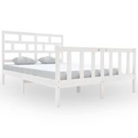 Bedframe massief grenenhout wit 140x200 cm - thumbnail