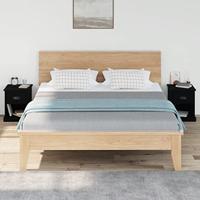 Nachtkastjes 2 st 39x39x47,5 cm bewerkt hout zwart - thumbnail