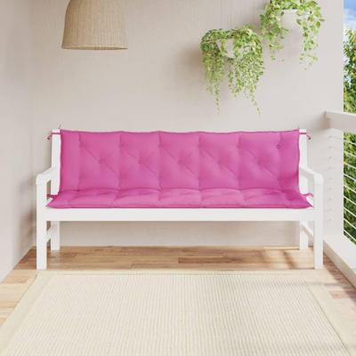 VidaXL Tuinbankkussens 2 st oxford stof roze VidaXL Tuinbankkussens 2 st oxford stof roze