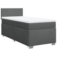 Boxspring met matras stof donkergrijs 90x190 cm - thumbnail