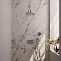 Brushed Carving thermostatische inbouw regendouche SET 56 met drukknoppen en 30 cm douchekop - thumbnail