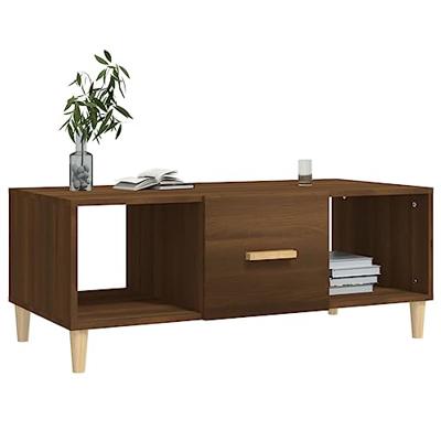 Salontafel 102x50x40 cm bewerkt hout bruineikenkleurig