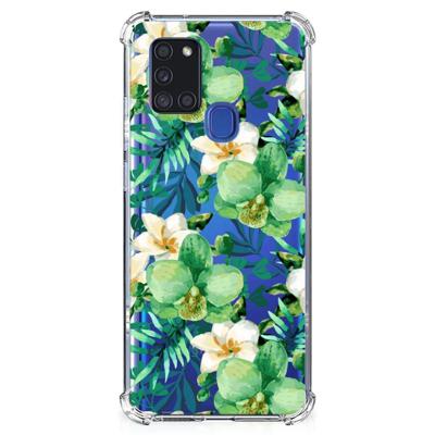 Samsung Galaxy A21s Case Orchidee Groen Samsung Galaxy A21s Case Orchidee Groen