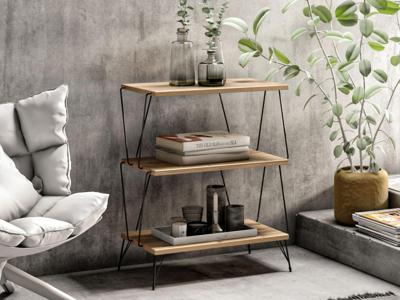 Bijzettafel LAVANDE 46 cm natuurlijke pijnboom