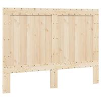 Bedframe met hoofdbord massief grenenhout grijs 140x200 cm - thumbnail