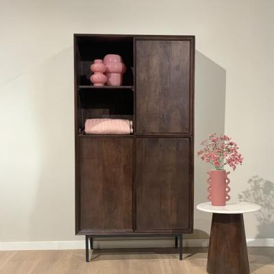 Livingfurn Opbergkast 'Ravenstein' Mangohout, 170 x 90cm, kleur Bruin