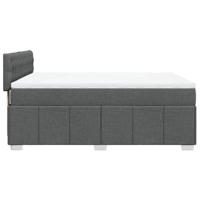 Boxspring met matras stof donkergrijs 160x200 cm - thumbnail
