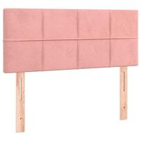 Boxspring met matras en LED fluweel roze 90x190 cm - thumbnail