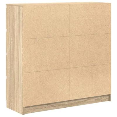 Dressoir 100x35x99 cm bewerkt hout sonoma eikenkleurig