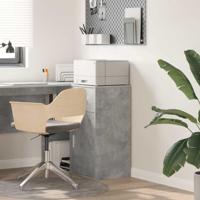 Dressoir met lade Betongrijs 38 x 34,5 x 75 cm Bewerkt hout - thumbnail