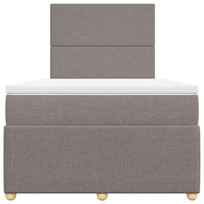 Boxspring met matras stof taupe 120x200 cm