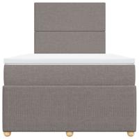 Boxspring met matras stof taupe 120x200 cm - thumbnail