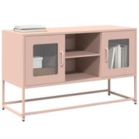 Tv-meubel 100,5x39x60,5 cm staal roze - thumbnail