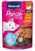 Vitakraft Poésie Délice Junior kalkoen in saus 85g - thumbnail