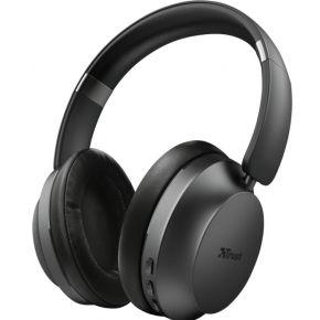 Trust Mobile Eaze Over-Ear Draadloze Bluetooth Koptelefoon, Wireless Headphones, 30 uur Speeltijd, 40mm Drivers, Opvouwbaar, Ingebouwde Microfoon voor Smartphone, PC, Tablet - Zwart
