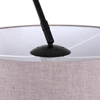 Steinhauer Vloerlamp Sparkled light 9830 zwart kap grof linnen grijs - thumbnail