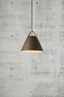 Grote beige hanglamp met leer &apos;Strap 27&apos; DFTP - thumbnail