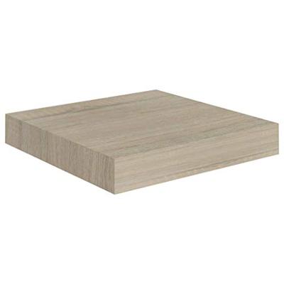 Wandschappen zwevend 2 st 23x23,5x3,8 cm MDF eikenkleurig