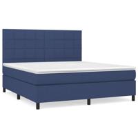 Boxspring met matras stof blauw 180x200 cm - thumbnail