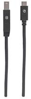 Manhattan 354998 2m USB C USB B Mannelijk Mannelijk Zwart USB-kabel - thumbnail