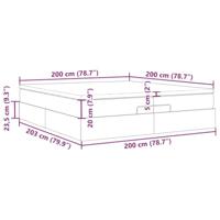 Ottoman bed met matrassen 200x200cm stof donkergrijs - thumbnail