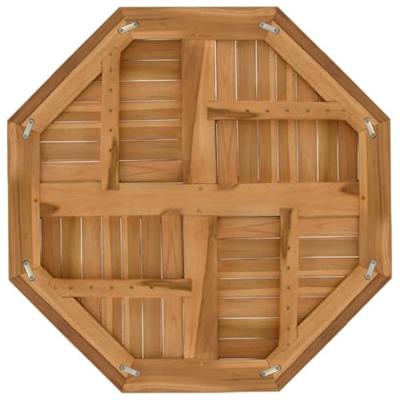 Tafelblad achthoekig 80x80x2,5 cm massief teakhout