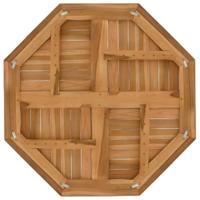 Tafelblad achthoekig 80x80x2,5 cm massief teakhout - thumbnail