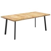 vidaXL Eettafel met V-vormige poten 200x100x77 cm massief mangohout - thumbnail