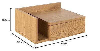 Bendt Zwevend Nachtkastje 'Cecilie' met vakje, kleur Naturel