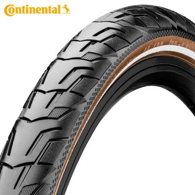CONTINENTAL buitenband ride city 42-622 (28x1.60) zwart-bruin reflex label