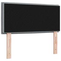 LED Hoofdbord met LED -striplichten Lichtgrijs 90 cm Stof - thumbnail