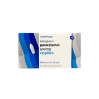 Leidapharm Paracetamol 500mg 10 Zetpillen - thumbnail