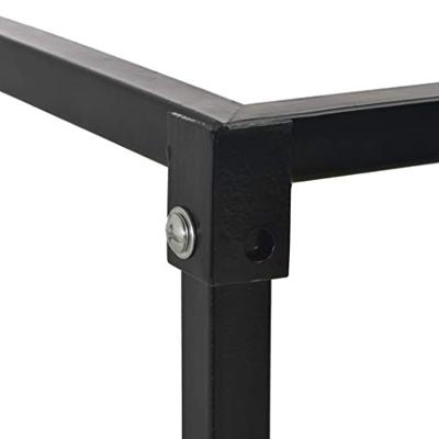 VidaXL Haardhoutrek met basis 37x37x113 cm staal zwart