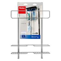 Metaltex over the door space saver rek voor schoonmaakspullen 30x46x12 cm zilver - thumbnail