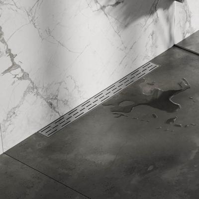 Brauer Douchegoot met Standaard Rooster en Flens Voor Wandmontage - 70 cm - Rvs Geborsteld