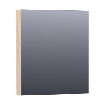 Brauer Impress Deluxe Spiegelkast - 60 cm - met interne en externe Verlichting - 1 Rechtsdraaiende Dubbelzijdige Spiegeldeur - Sunlit