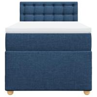 Boxspring met matras stof blauw 100x200 cm - thumbnail