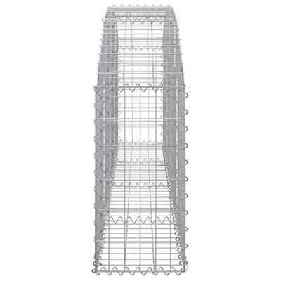 VidaXL Schanskorf gewelfd 200x30x60/80 cm gegalvaniseerd ijzer