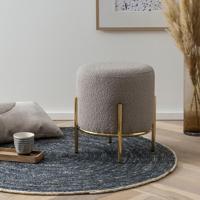 Artistiq Krukje 'Levar' 35cm, bouclé, kleur goud / taupe - thumbnail