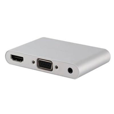 Micro USB naar HDMI + VGA HDTV Converter Digitale AV Adapter P27 Metalen behuizing Powered via EZCast ondersteunt iOS / Android / Windows Systemen