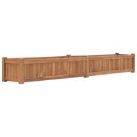 VidaXL Plantenbak verhoogd 200x30x25 cm massief teakhout - thumbnail