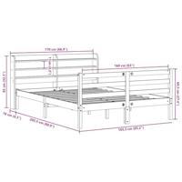 Bedframe met hoofdeinde zonder matras 160x200 cm wit - thumbnail