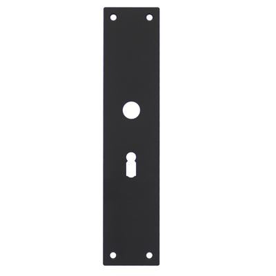 Schild renovatie rechthoekig 250 x 55mm x 2mm sleutelgat 56mm RVS mat zwart